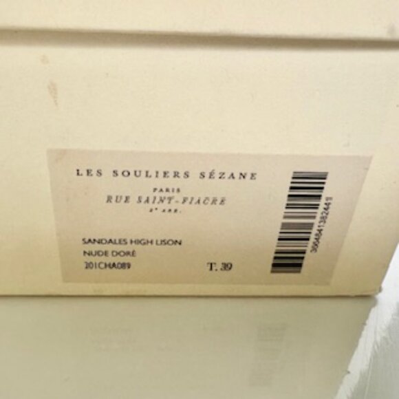 SEZANE High Lison Sandals Blush Suede w/ Gold Details FR39 - Picture 13 of 13